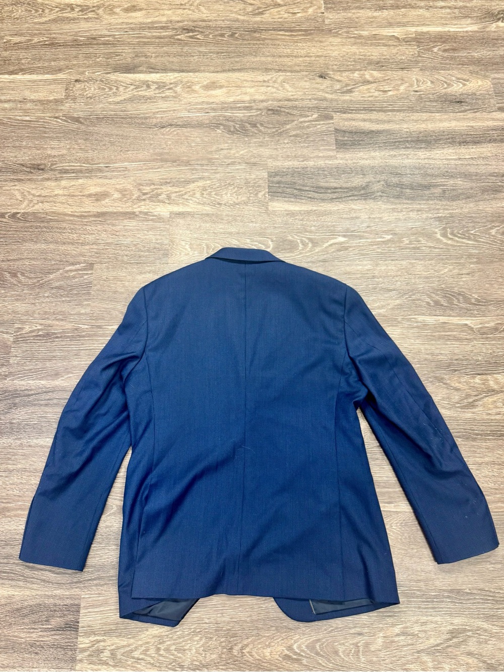 Jos A Bank Traveler Travel Tech Blazer 44R Slim Fit Blue Wool Stretch 37.5 - Picture 2 of 9